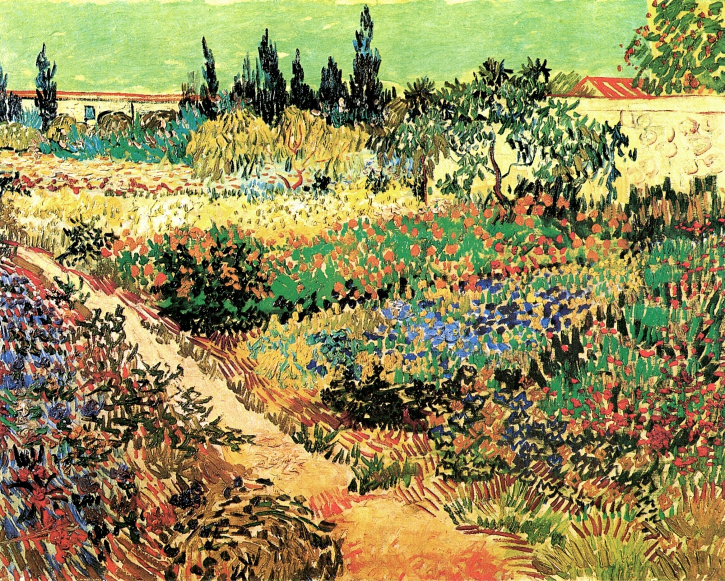 Винсент Ван Гог Цветущий сад с тропинкой 