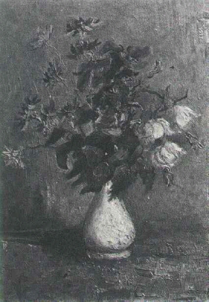  Ван Гог Париж Белая ваза с розами и другими цветами