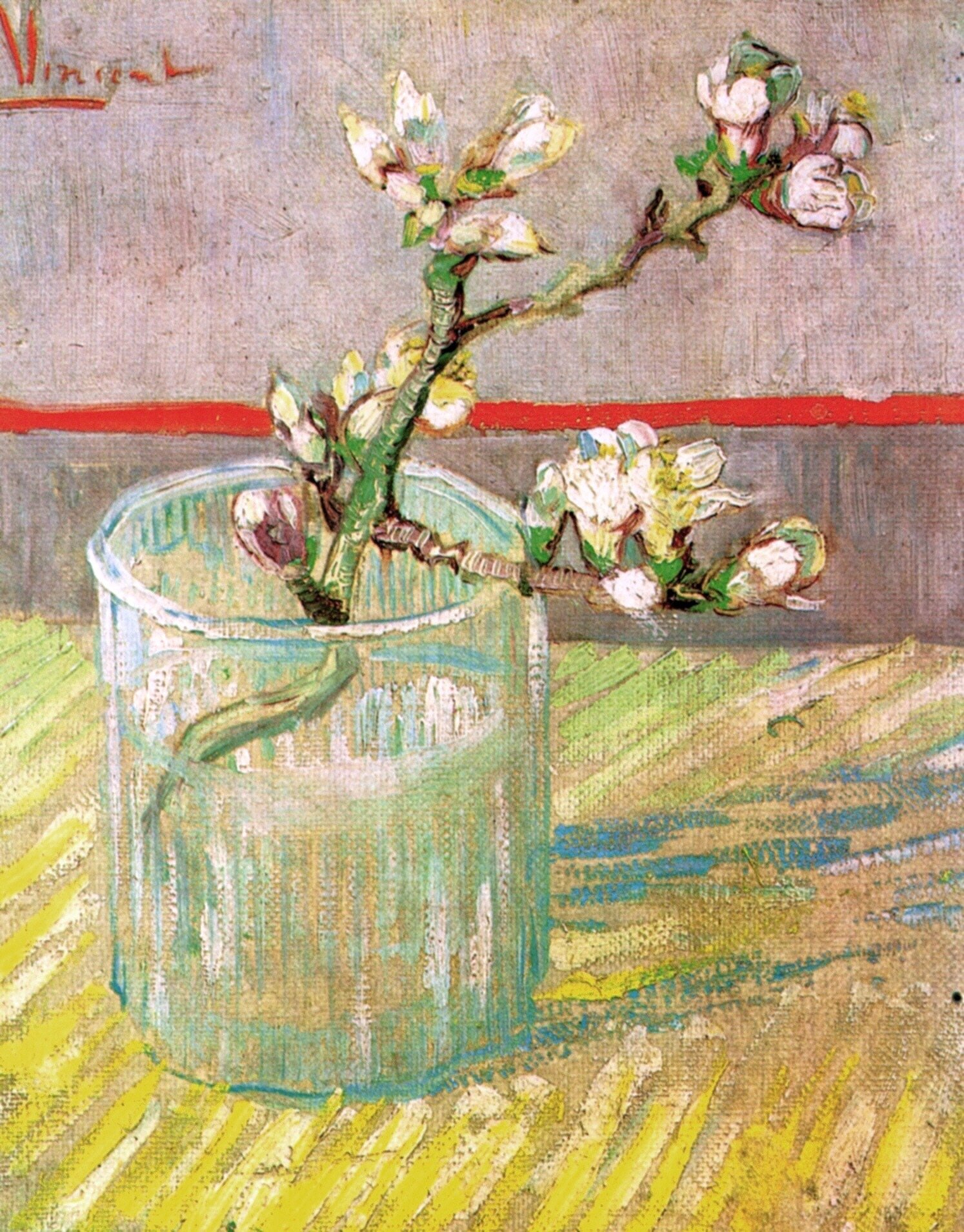Ван Гог, Ветвь цветущего миндаля в вазе 