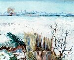 Винсент Виллем Ван Гог Арль Заснеженный пейзаж с Арлем на заднем плане картины, ван-гог.рф