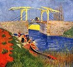 Винсент Виллем Ван Гог Арль картины, Мост Ланглуа в Арле и стирающие женщины ван-гог.рф