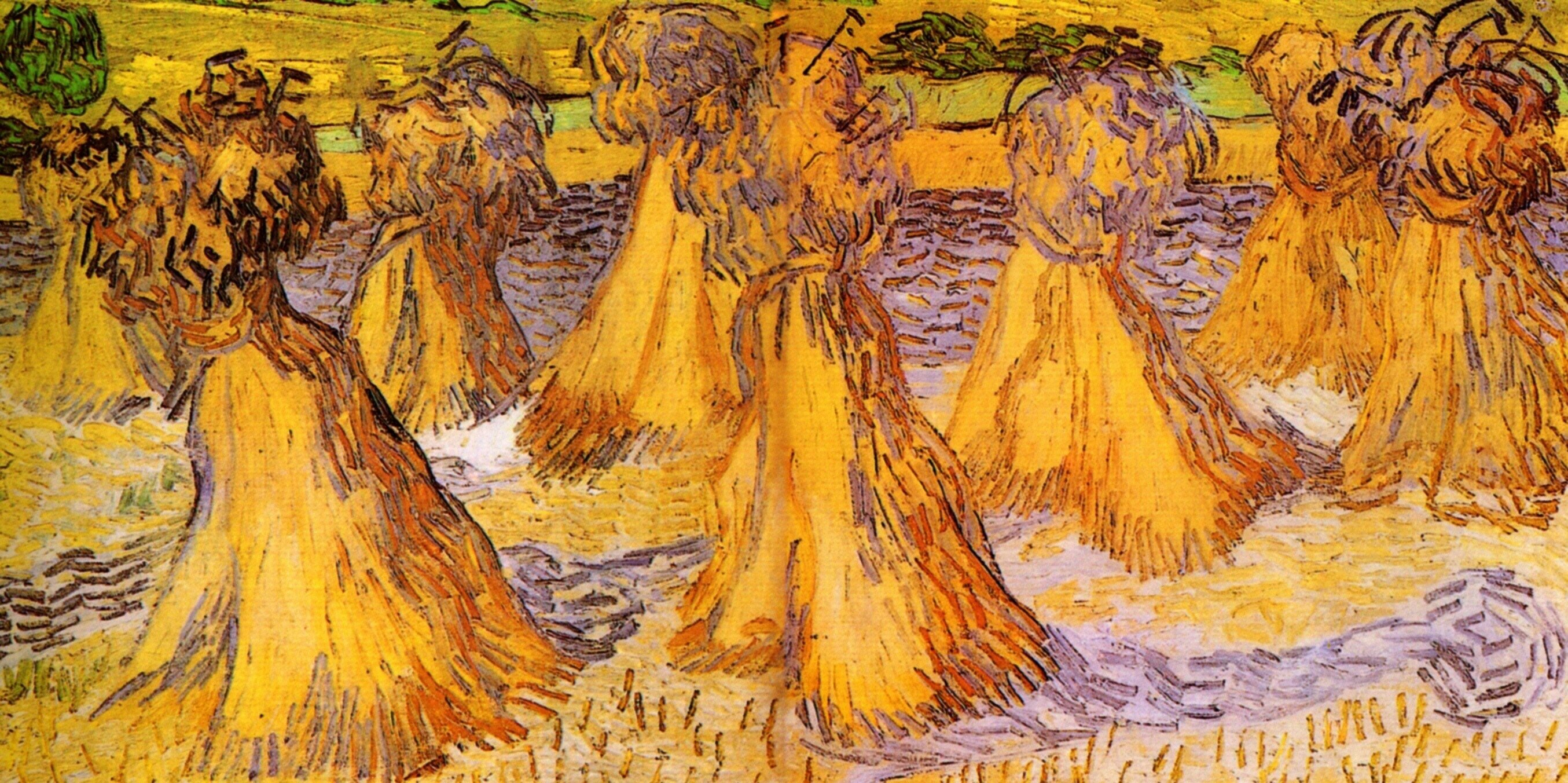  Ван Гог Поле с пшеничными скирдами 