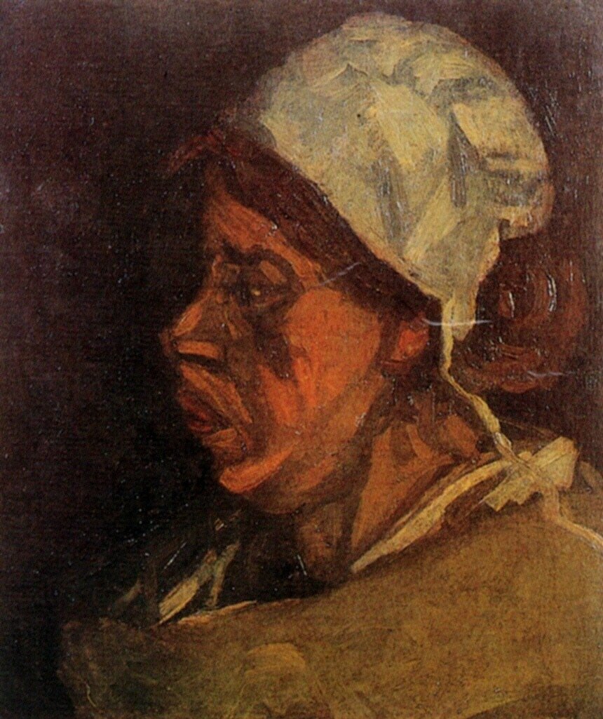  Ван Гог Нюэнен Портрет крестьянки в белом чепце 860x1025 