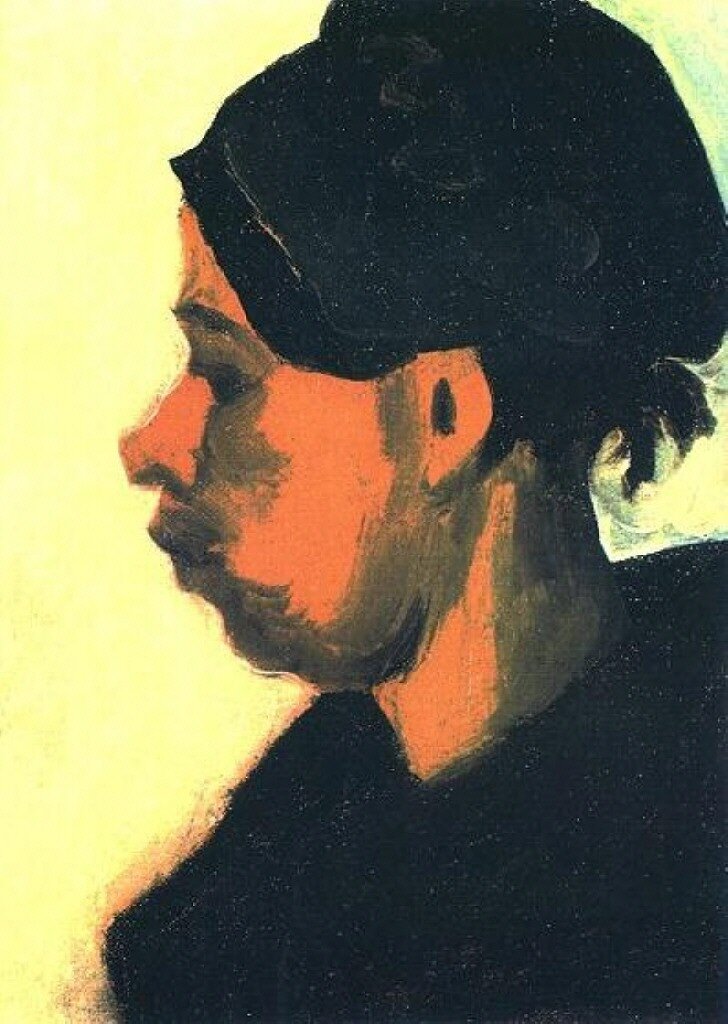  Ван Гог Нюэнен Портрет крестьянки в темном чепце 728x1024 