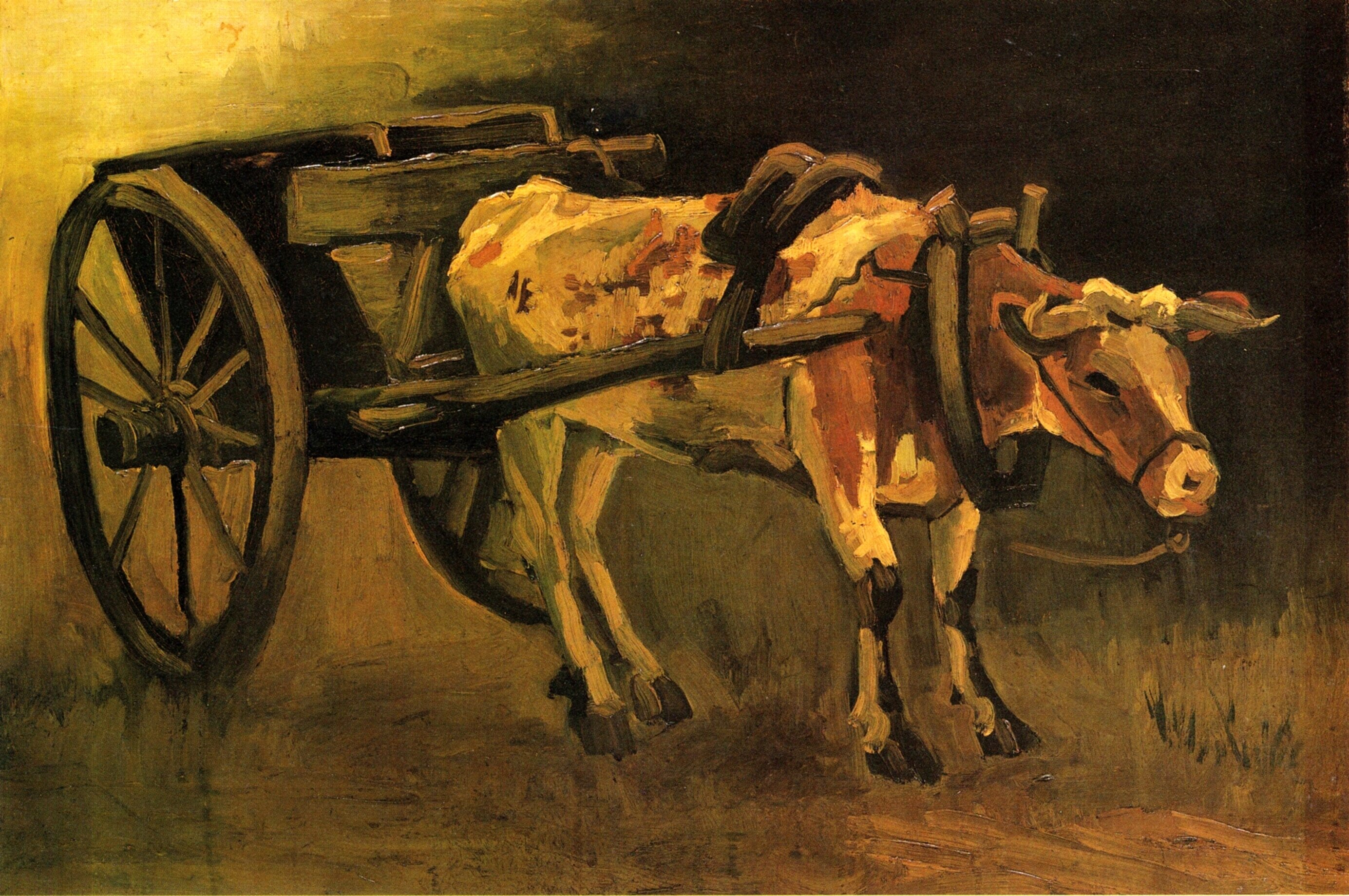 Ван Гог Нюэнен Телега запряженная рыже-белым буйволом 2769x1839 