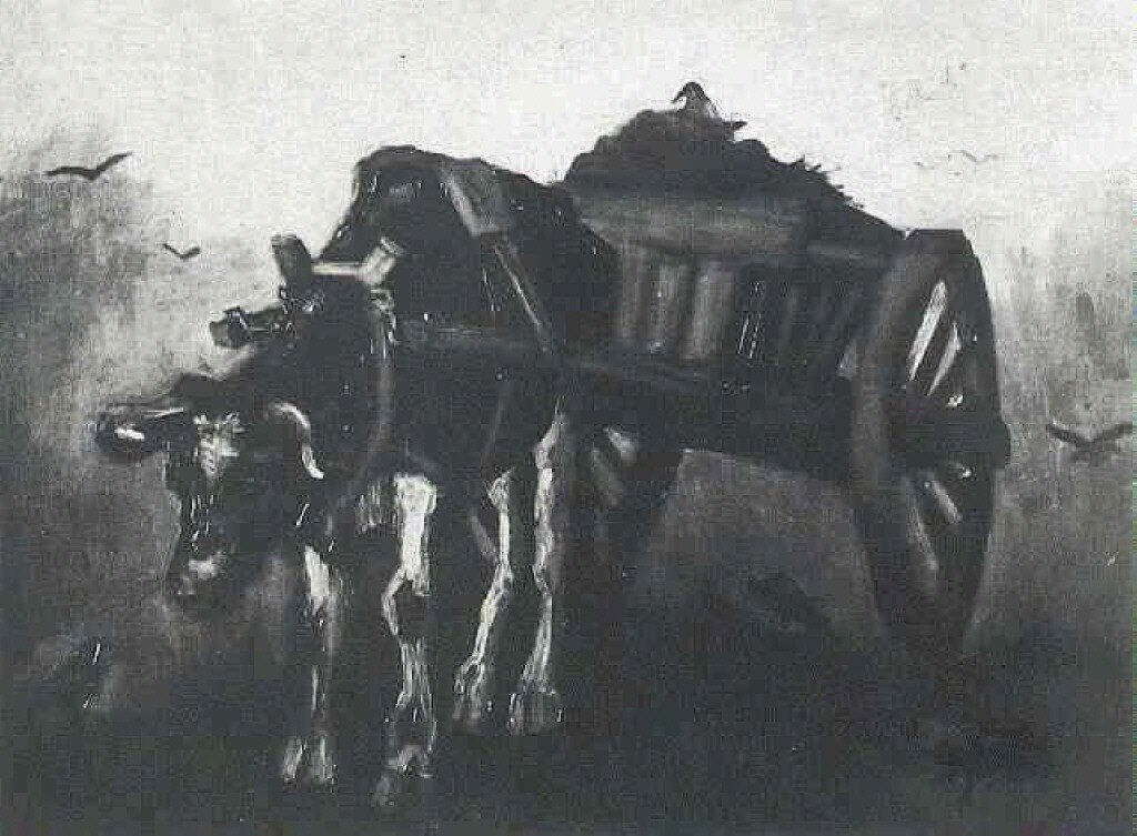  Ван Гог Нюэнен Телега запряженная черным буйволом 1024x800 