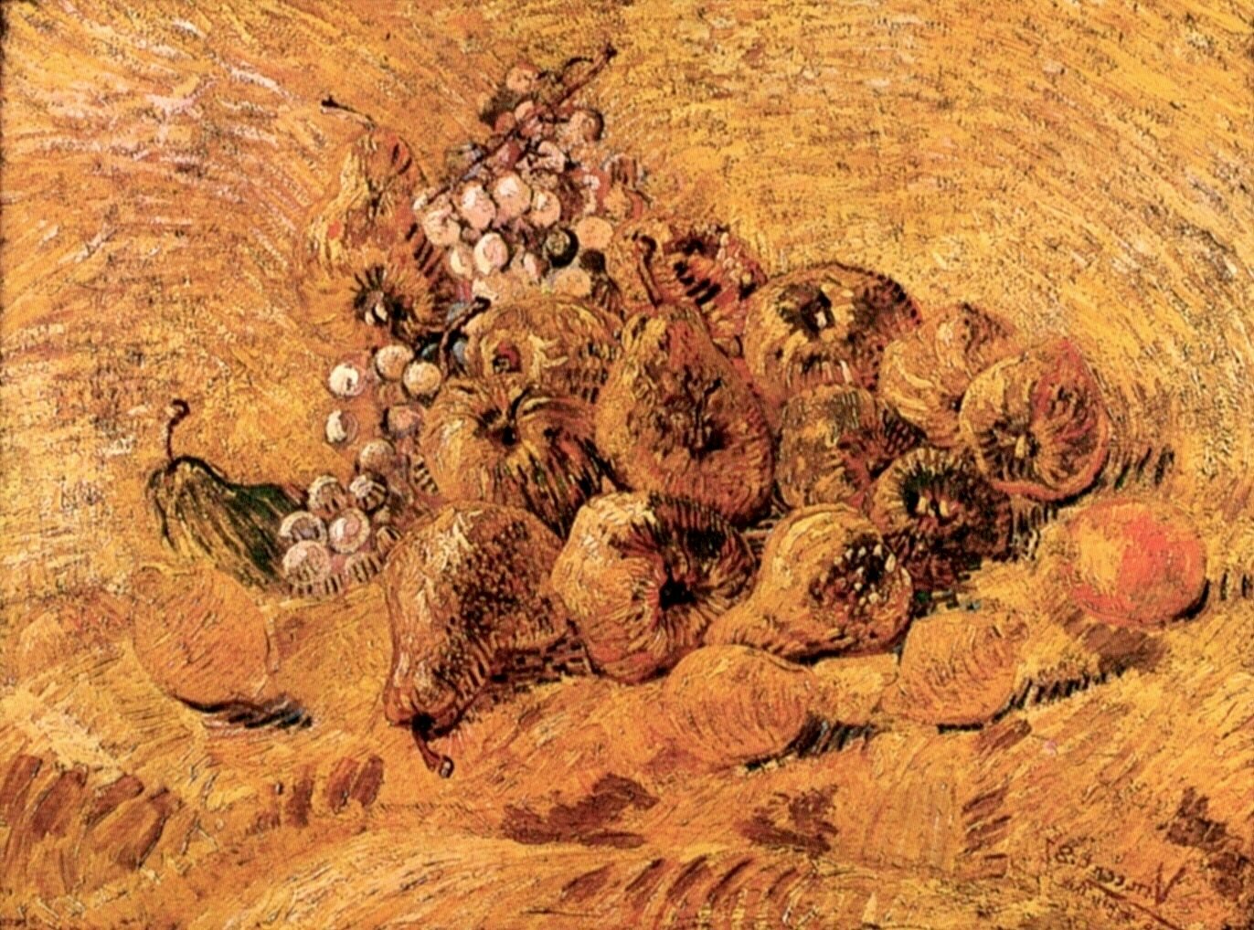 Ван Гог Париж Натюрморт с виноградом, грушами и лимонами