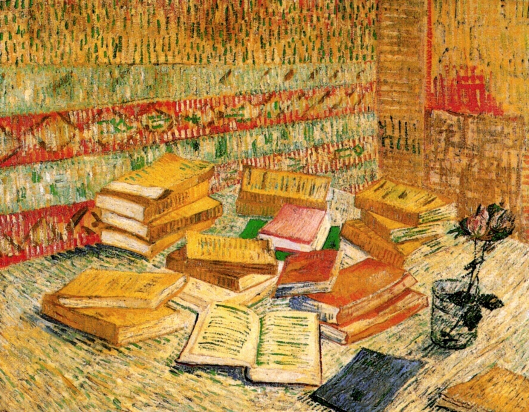  Ван Гог Париж Натюрморт с французскими романами и розой