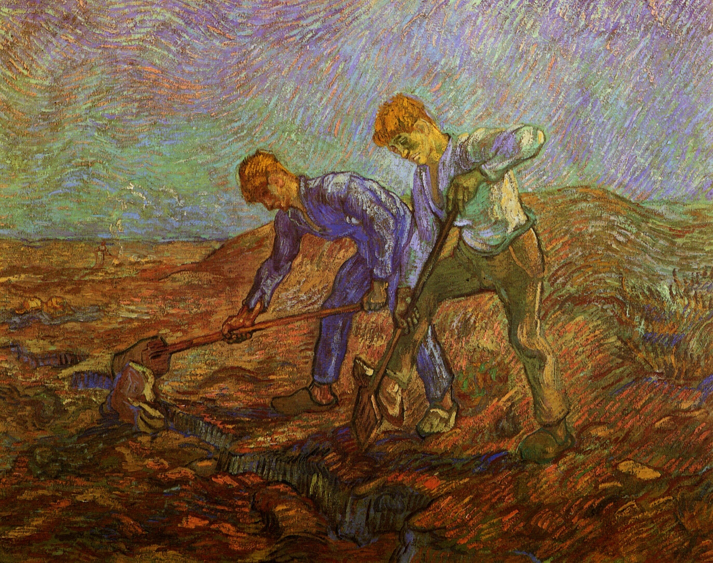  Ван Гог Два копающих крестьянина 