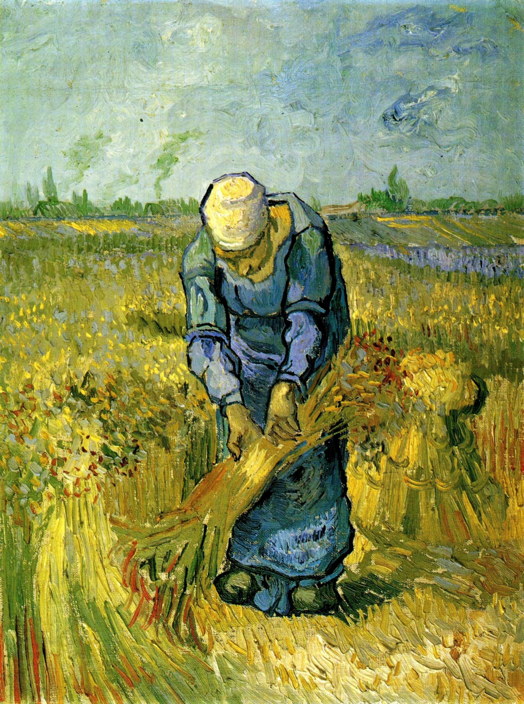  Ван Гог Крестьянка вяжет снопы (по картине Жана Франсуа Милле) 