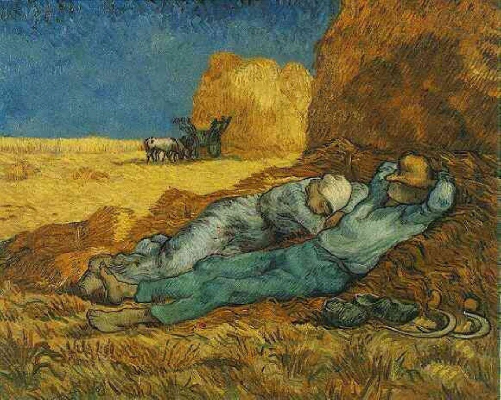  Ван Гог Полуденный отдых от работы (по картине Жана Франсуа Милле) 