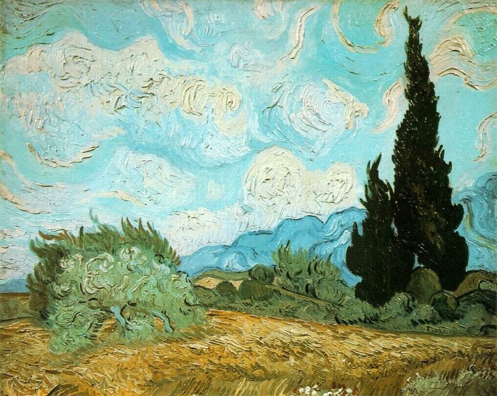  Ван Гог Пшеничное поле с кипарисами 