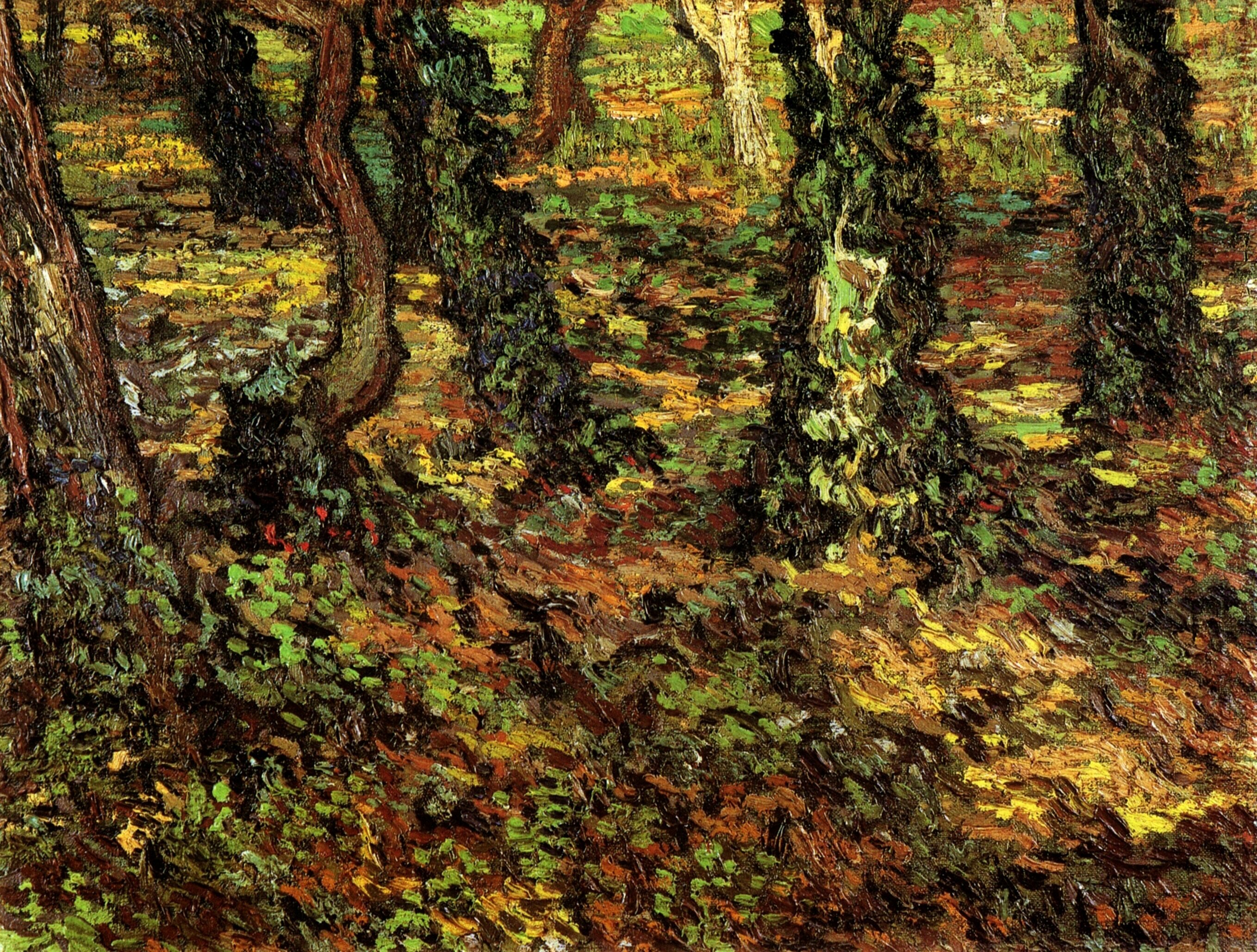  Ван Гог Стволы деревьев с плющом