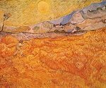 Ван Гог Пшеничное поле на рассвете и жнец 